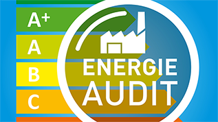 verweist auf: Vereinfachungen der Dokumentation und des Nachweises der Verpflichtungen nach EDL-G und §§ 8 und 9 EnEfG Energieeffizienzbalken mit Lupe (verweist auf: Vereinfachungen der Dokumentation und des Nachweises der Verpflichtungen nach EDL-G und §§ 8 und 9 EnEfG)