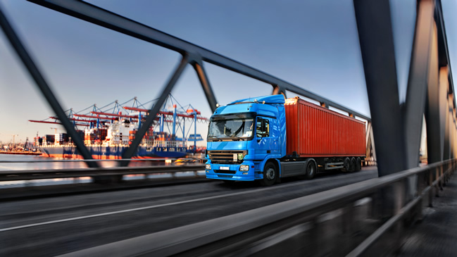 Fahrendes LKW Fahrendes LKW