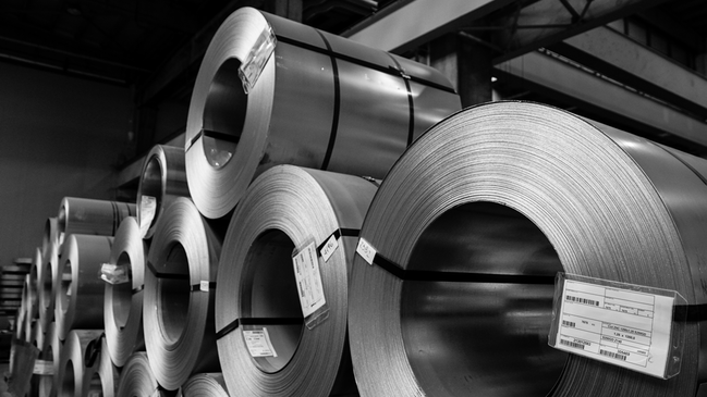 Lager mit Stahlblechrollen  Lager mit Stahlblechrollen