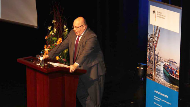 Bundesminister Peter Altmaier hält die Keynote beim 13. Exportkontrolltag. Bundesminister Peter Altmaier hält die Keynote beim 13. Exportkontrolltag.