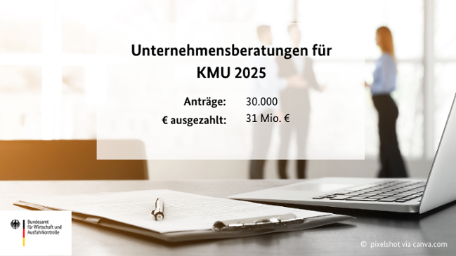 Kennzahlen zur Förderung von Unternehmensberatungen für KMU Kennzahlen zur Förderung von Unternehmensberatungen für KMU