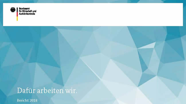Dafür arbeiten wir. Kurzbericht 2018 Dafür arbeiten wir. Kurzbericht 2018