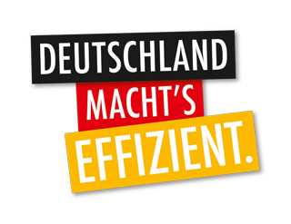 Kampagnenlogo „Deutschland macht’s effizient“ Kampagnenlogo „Deutschland macht’s effizient“