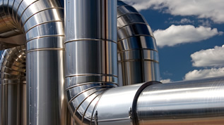 verweist auf: Aktualisierung des Merkblatts zum Energieeffizienzgesetz (EnEfG) Ausschnitt einer Fernwärmeleitung (Symbolbild) (verweist auf: Aktualisierung des Merkblatts zum Energieeffizienzgesetz (EnEfG))