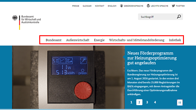 Bild der Hauptnavigation Bild der Hauptnavigation