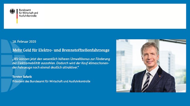 Mehr Geld für Elektro- und Brennstoffzellenfahrzeuge Mehr Geld für Elektro- und Brennstoffzellenfahrzeuge